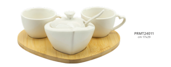 Set 2 tazzine Harmony con zuccheriera