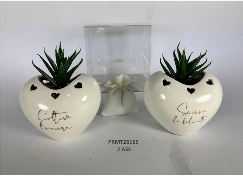 Bomboniera cuore con piantina